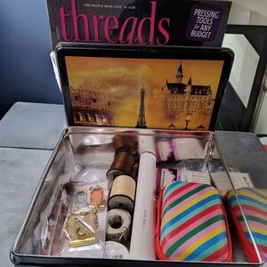 Analog Maker’s Studio Kit: Eiffel Tower Tin & Threads Magazine Deluxe Bundle